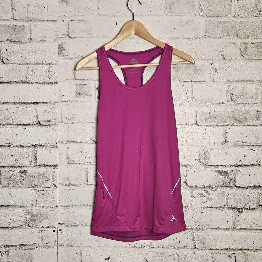 Adidas Purple Racerback Tank Top Womens Medium Athletic Workout